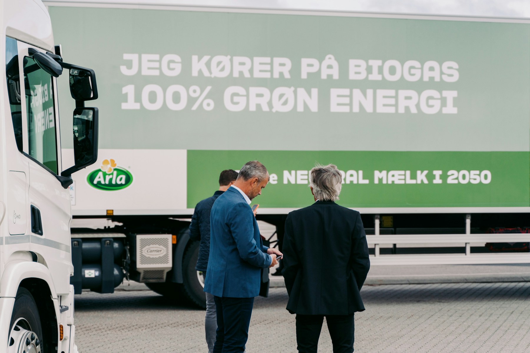 truck driving on biogas