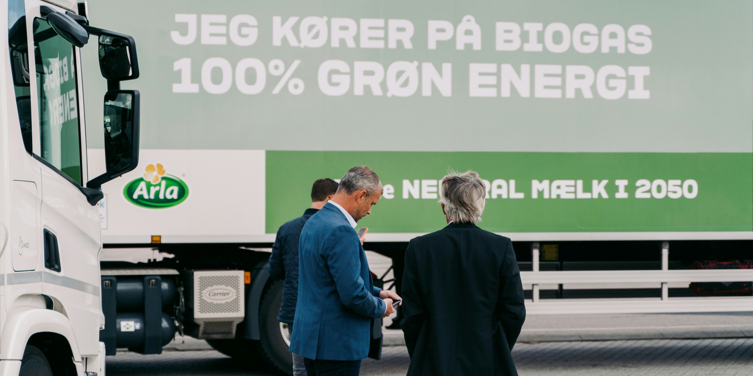 truck driving on biogas